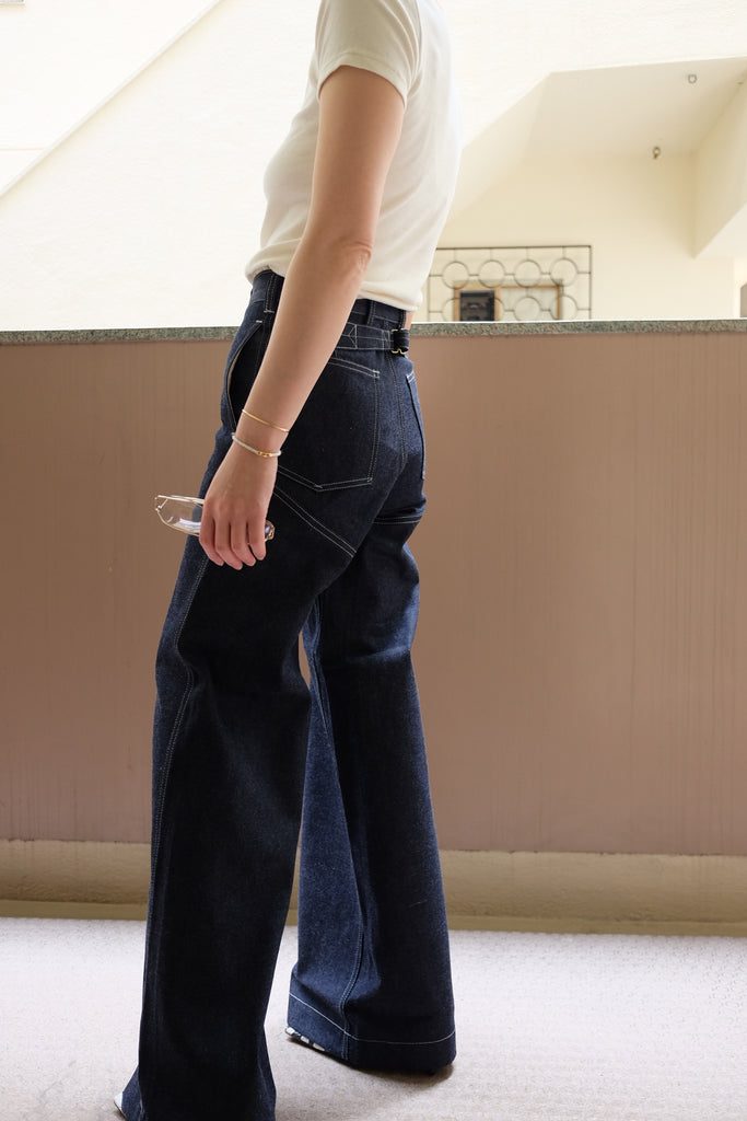 DENIM HIGH-WAIST BUGGY PANTS